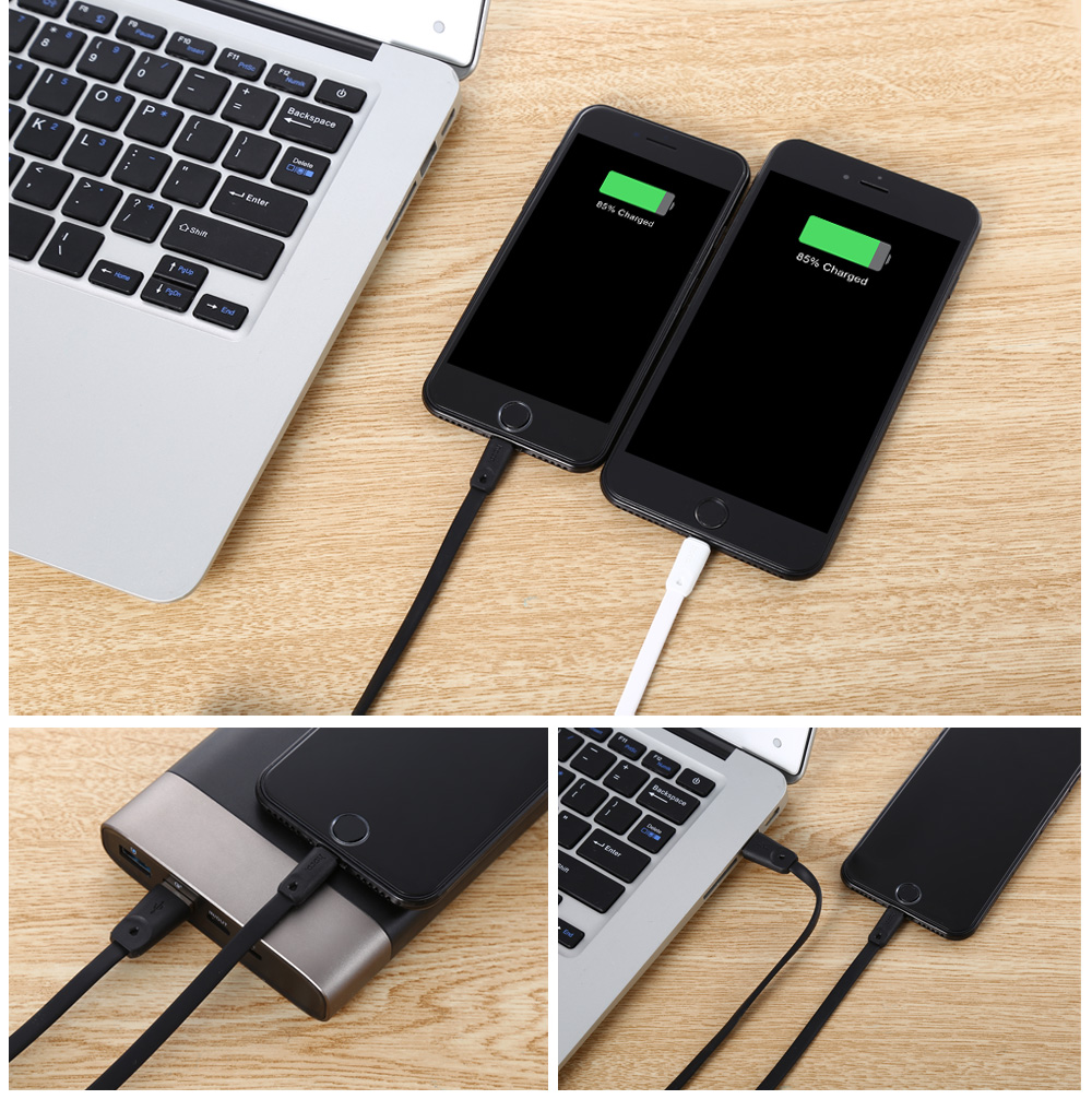 HOCO X9 5V 2.4A 8 Pin TPE Skid-proof Anti-twist Noodle Transfer Data Synchronization Charging Cord 1M HOCO X9 5V 2.4A 8 Pin TPE Skid-proof Anti-twist Noodle Transfer Data Synchronization Charging Cord 1M