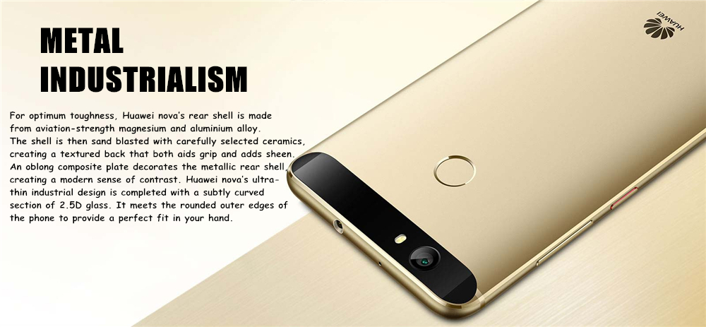 HUAWEI nova ( CAZ-AL10 ) 5.0 inch Android 6.0 4G Smartphone FHD In-Cell Screen Snapdragon 625 Octa Core 2.0GHz 4GB RAM 64GB ROM Type-C Fingerprint Sensor