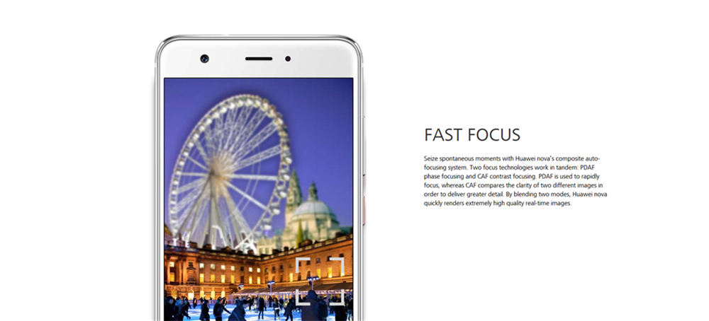 HUAWEI nova ( CAZ-AL10 ) 5.0 inch Android 6.0 4G Smartphone FHD In-Cell Screen Snapdragon 625 Octa Core 2.0GHz 4GB RAM 64GB ROM Type-C Fingerprint Sensor