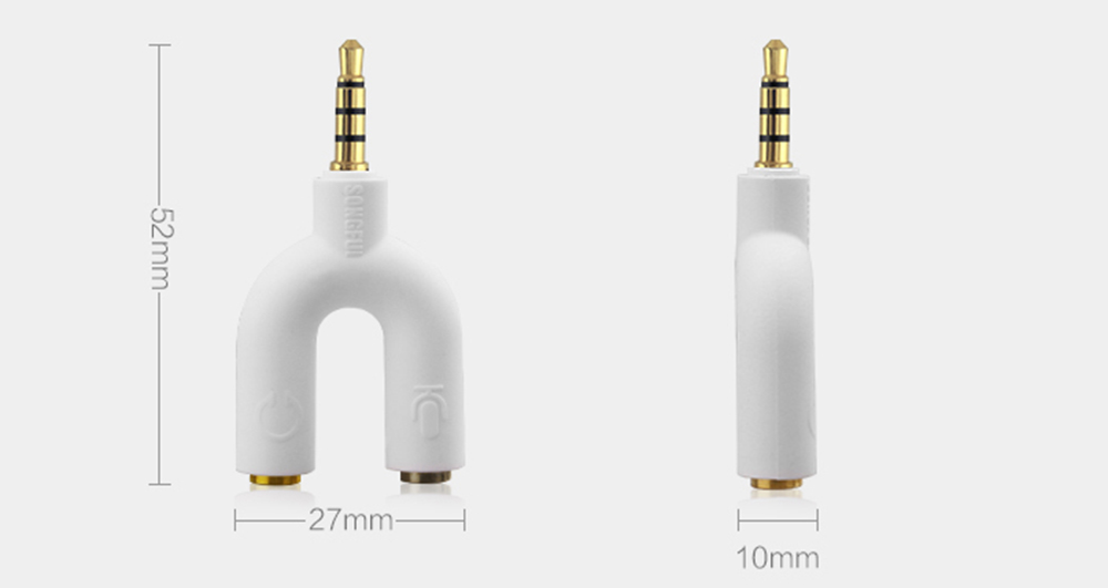 SONGFUL U1 3.5MM Stereo Audio Connector Earphones Microphone Splitter Adapter SONGFUL U1 3.5MM Stereo Audio Connector Earphones Microphone Splitter Adapter