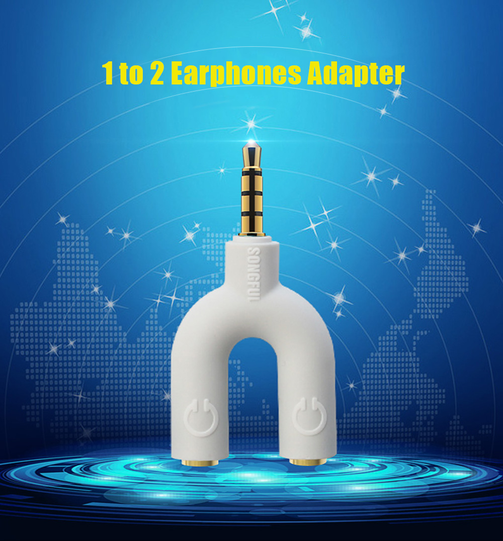 SONGFUL U2 3.5MM Stereo Audio Earphones Splitter Adapter 1 to 2 Connector SONGFUL U2 3.5MM Stereo Audio Earphones Splitter Adapter 1 to 2 Connector