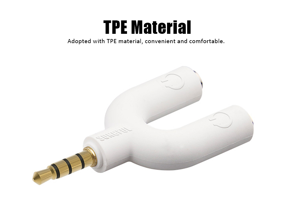 SONGFUL U2 3.5MM Stereo Audio Earphones Splitter Adapter 1 to 2 Connector SONGFUL U2 3.5MM Stereo Audio Earphones Splitter Adapter 1 to 2 Connector