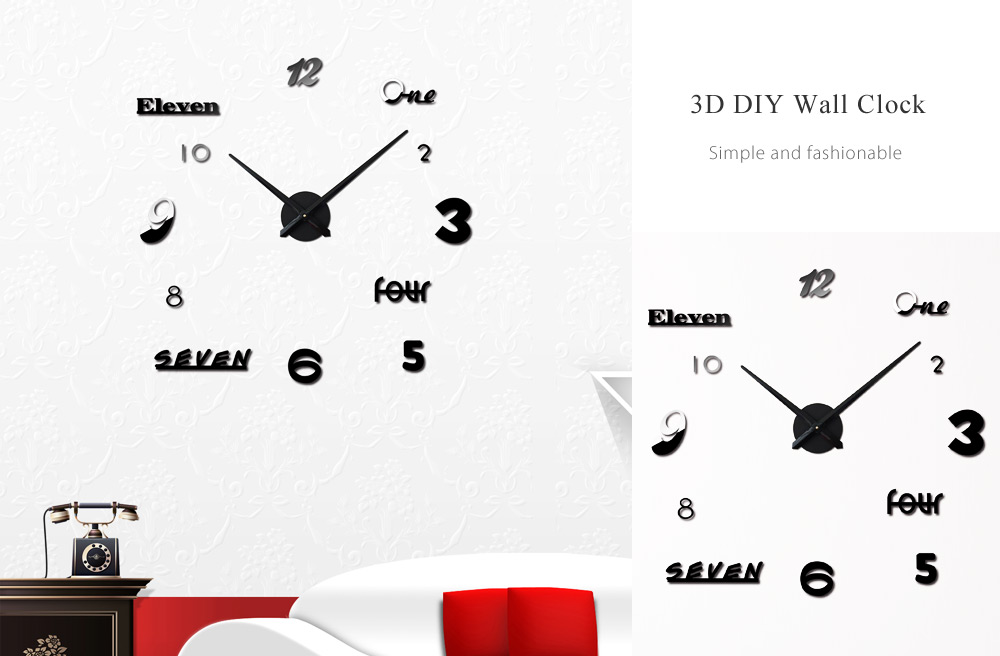 M.Sparkling Numbers Letters Sticker DIY Digital Clock M.Sparkling Numbers Letters Sticker DIY Digital Clock