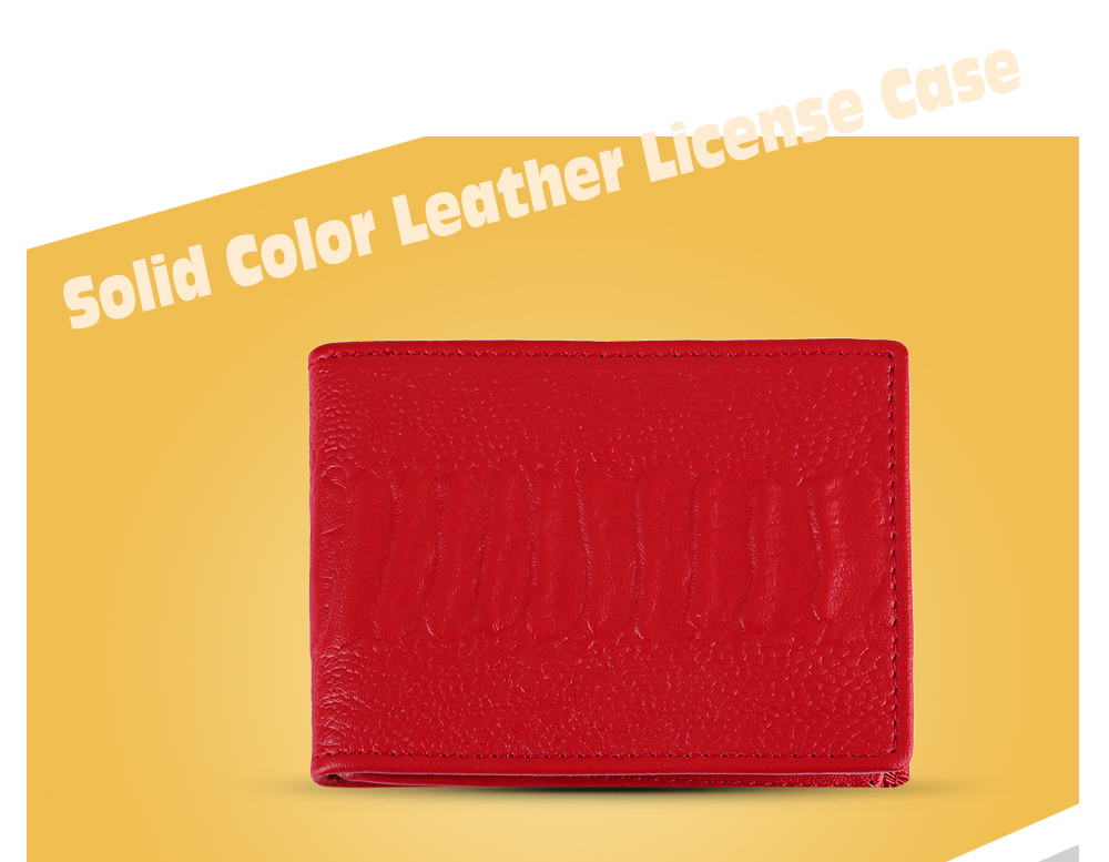 Crocodile Print Pure Color Leather License Case Card Holder Crocodile Print Pure Color Leather License Case Card Holder