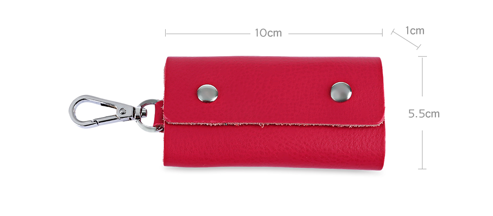 Unisex Candy Colors Soft Leather Key Wallet with Snap Hook Unisex Candy Colors Soft Leather Key Wallet with Snap Hook