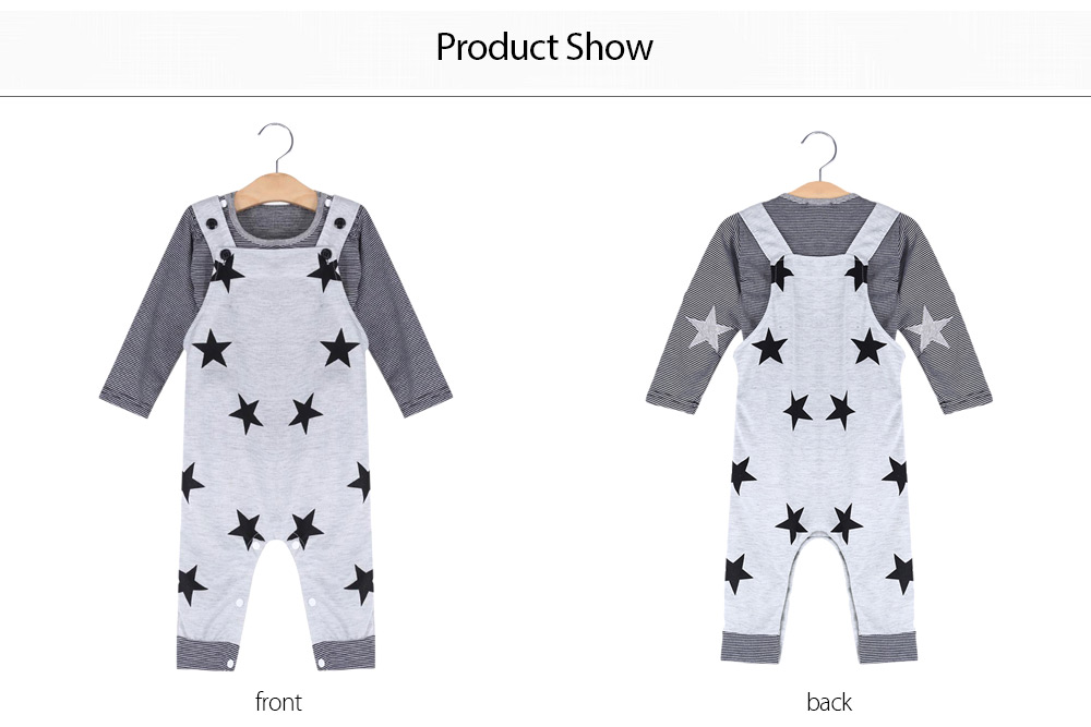 Xirubaby Casual Stripe Printed Babies Twinset