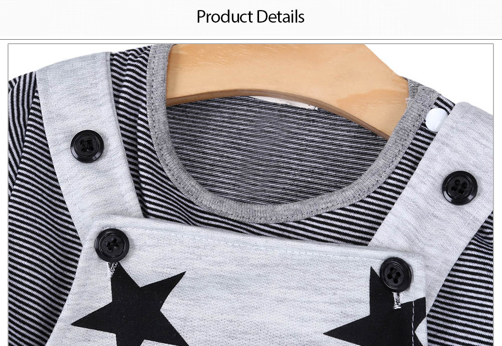 Xirubaby Casual Stripe Printed Babies Twinset