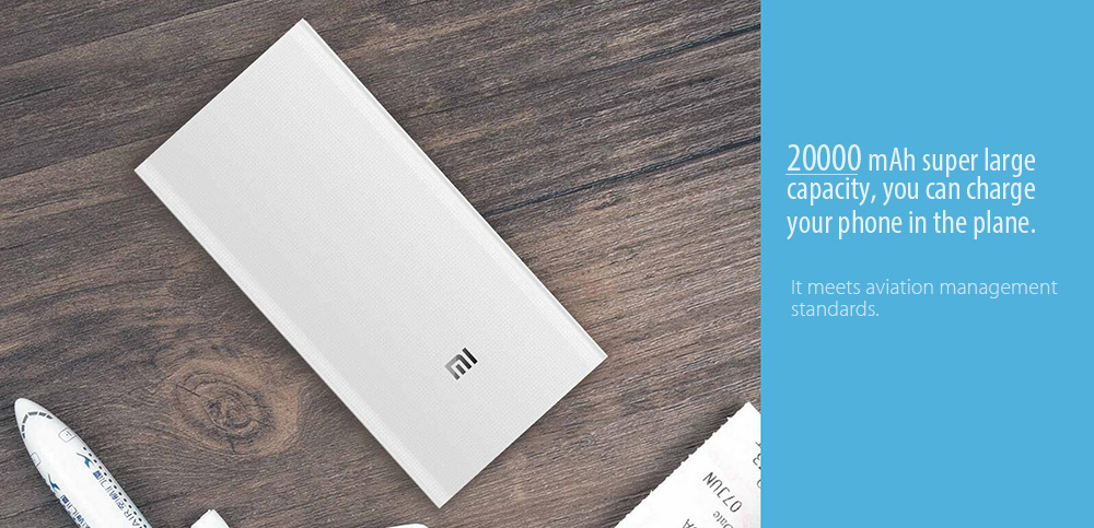 Original Xiaomi 20000mAh Mobile Power Bank 2 Bidirectional Quick Charge Dual USB Output Original Xiaomi 20000mAh Mobile Power Bank 2 Bidirectional Quick Charge Dual USB Output