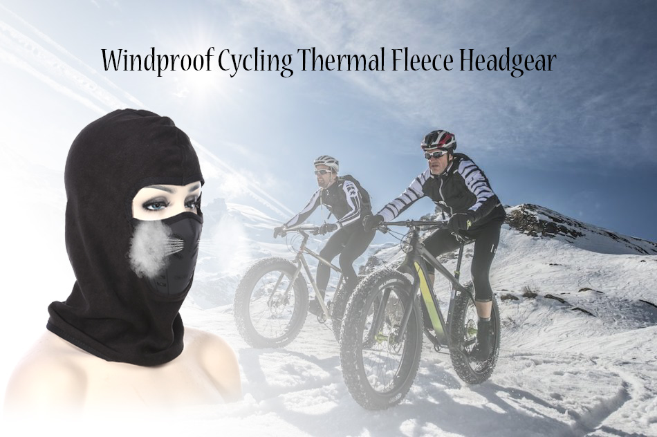 Winter Unisex Windproof Motorcycle Bicycle Face Mask Neck Helmet Cap Thermal Fleece Hat
