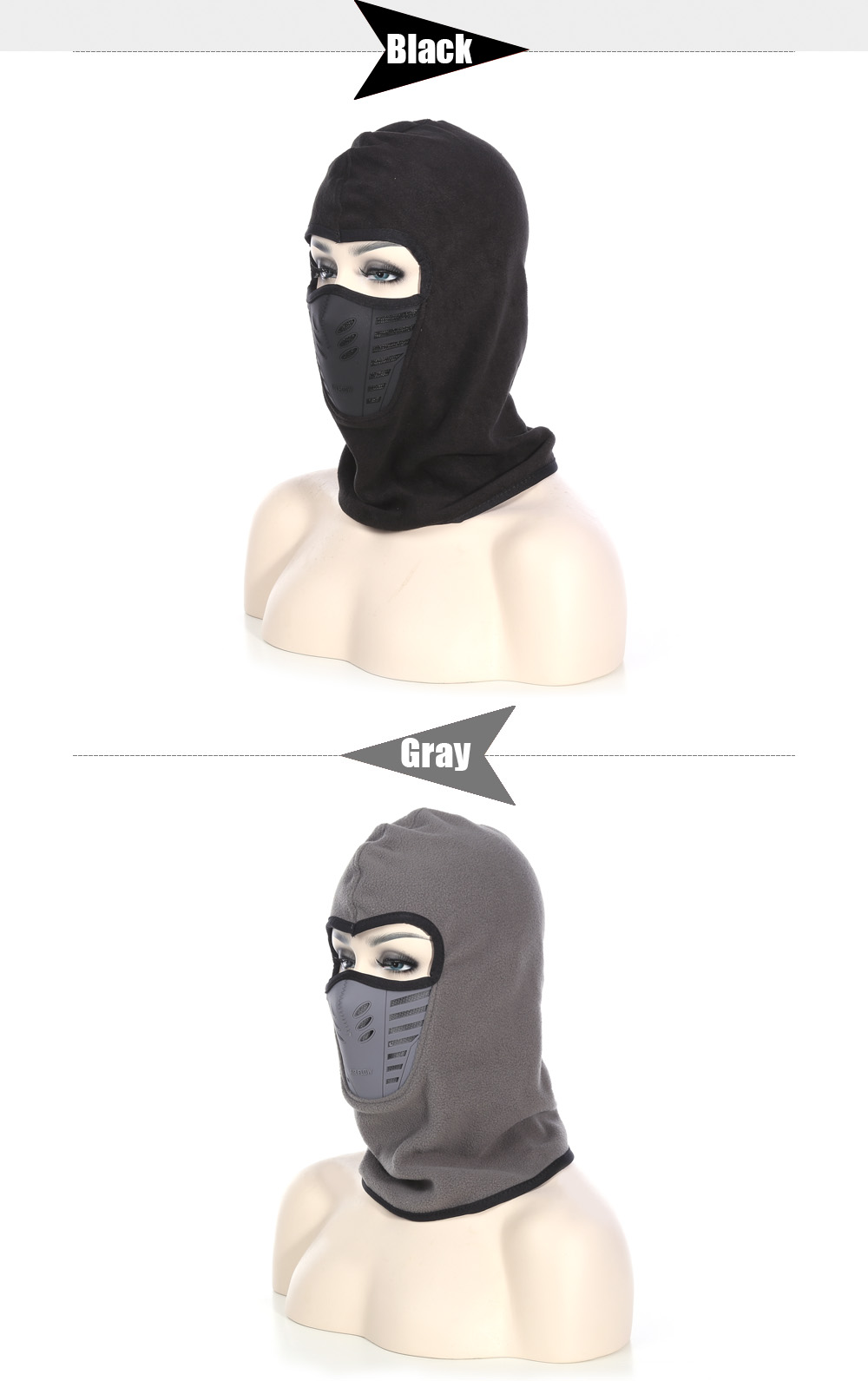 Winter Unisex Windproof Motorcycle Bicycle Face Mask Neck Helmet Cap Thermal Fleece Hat