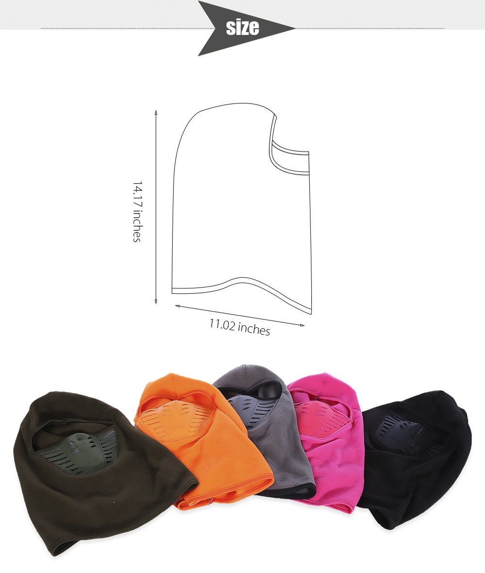 Winter Unisex Windproof Motorcycle Bicycle Face Mask Neck Helmet Cap Thermal Fleece Hat