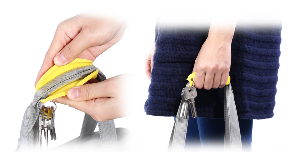 Bag Hanging Handle Silicone Mention Holder with Keychain Bag Hanging Handle Silicone Mention Holder with Keychain