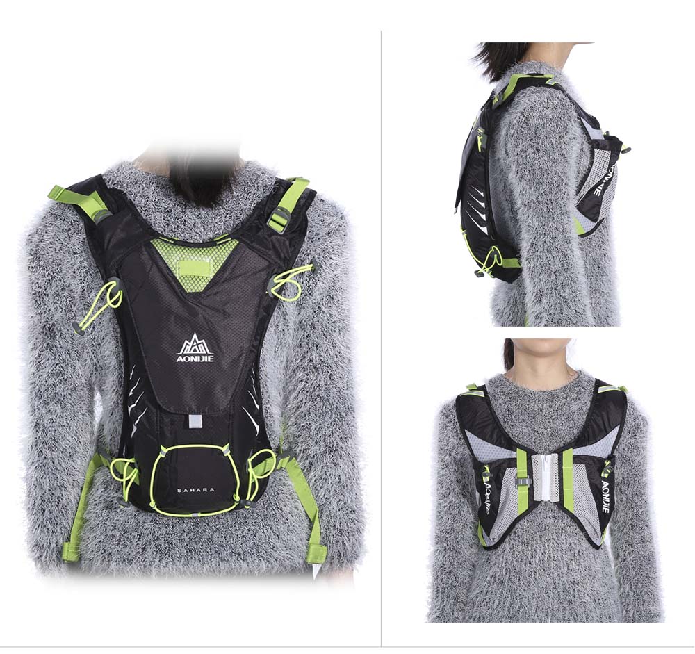 AONIJIE 8L Unisex Running Backpack with 1.5L Water Bag for Outdoor Sports