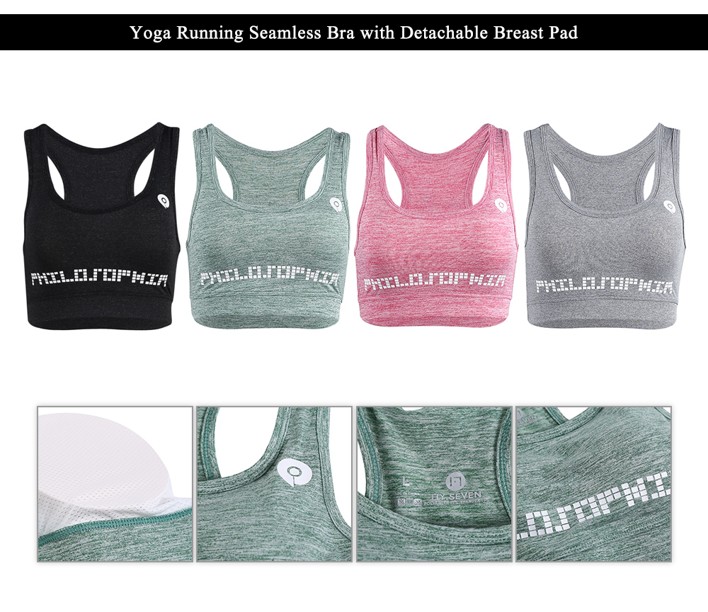 Comfortable Seamless Female Sport Running Yoga Bra with Detachable Breast Pad Comfortable Seamless Female Sport Running Yoga Bra with Detachable Breast Pad