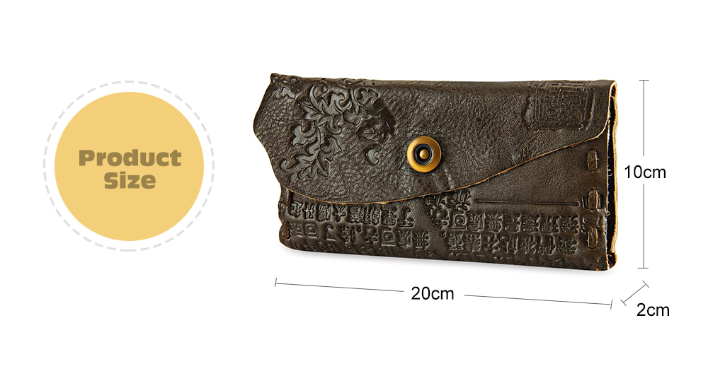 Old Classical Chinese Characters Print Unisex Handmade Snap Fastener Wallet Old Classical Chinese Characters Print Unisex Handmade Snap Fastener Wallet