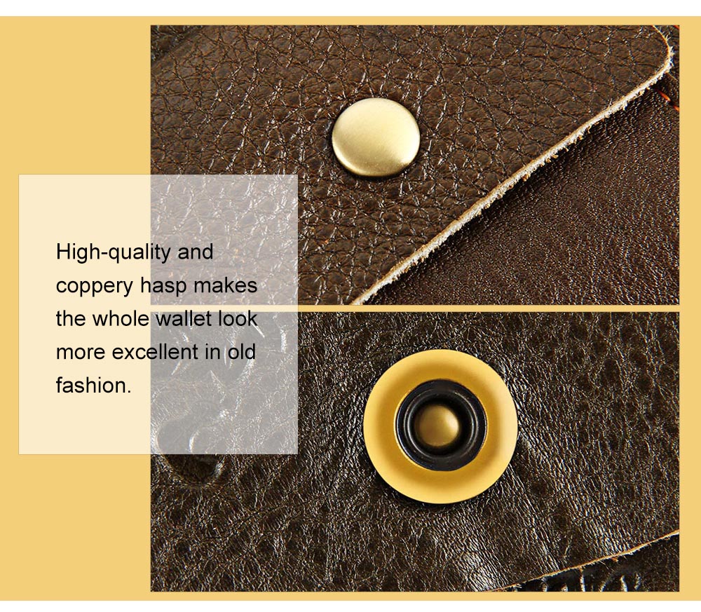 Old Classical Chinese Characters Print Unisex Handmade Snap Fastener Wallet Old Classical Chinese Characters Print Unisex Handmade Snap Fastener Wallet