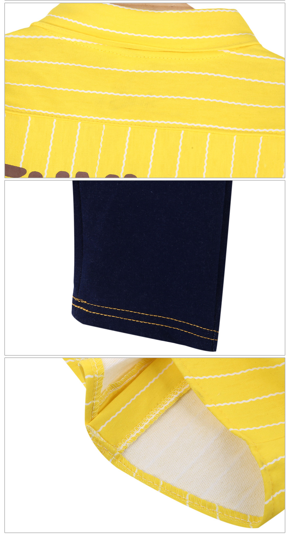 YUEYUEMAO Bowtie Collar Stripe Shirt Elastic Waist Baby Boys Twinset