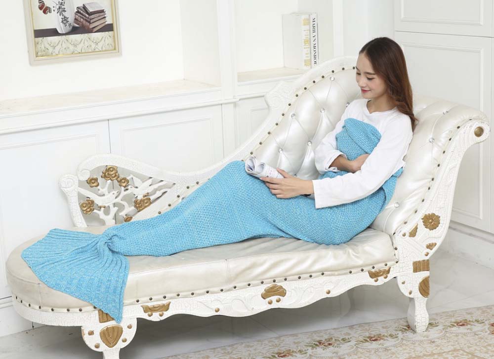 Outdoor Traveling Fish Tail Blanket Yarn Knitted Handmade Crochet Soft Sleeping Tool Outdoor Traveling Fish Tail Blanket Yarn Knitted Handmade Crochet Soft Sleeping Tool