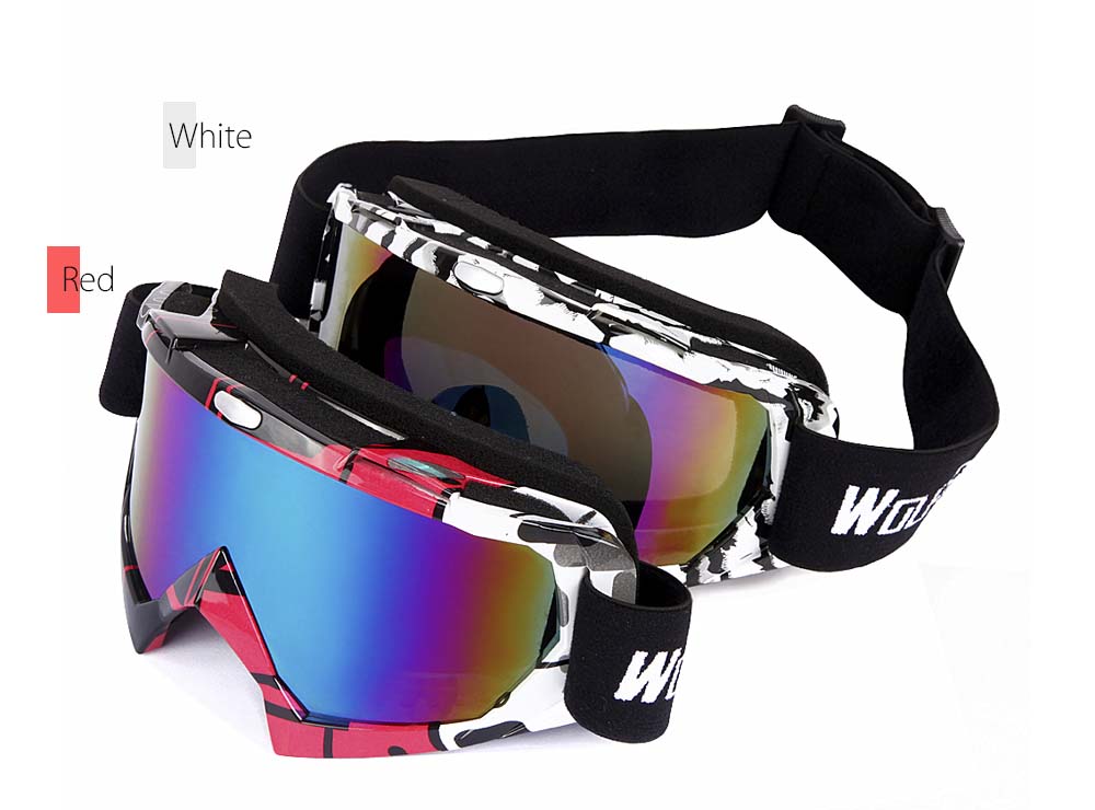 WOLFBIKE Unisex UV Protection Anti-fog Snowboarding Glasses Skiing Goggles Mask Eyewear WOLFBIKE Unisex UV Protection Anti-fog Snowboarding Glasses Skiing Goggles Mask Eyewear