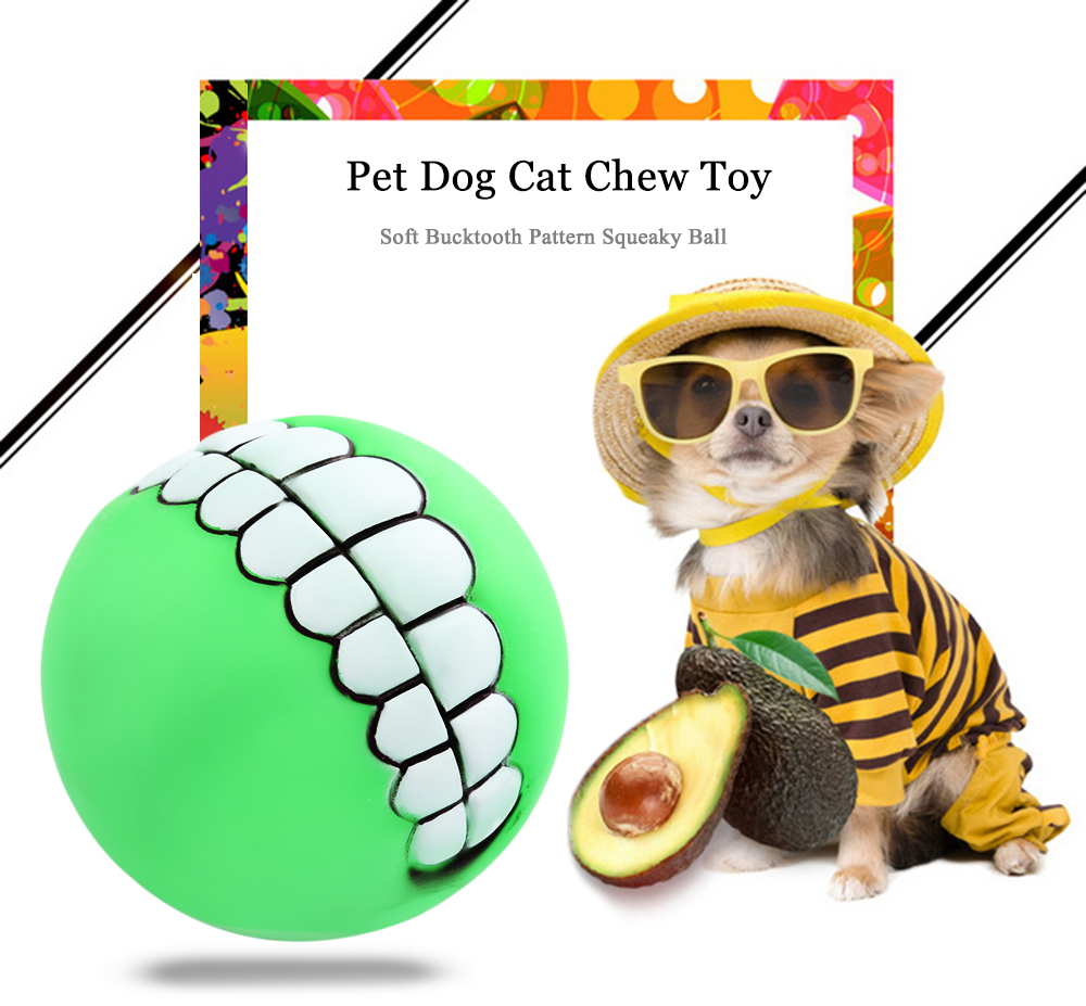 High Quality Bucktooth Pattern Squeaky Ball Chew Toy for Pet Dog Cat High Quality Bucktooth Pattern Squeaky Ball Chew Toy for Pet Dog Cat