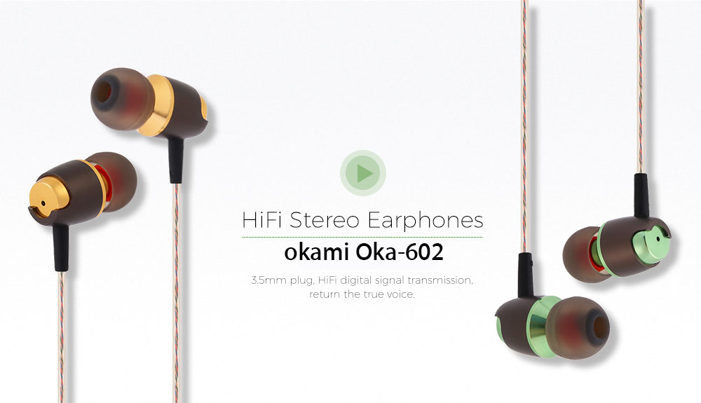 okami Oka - 602 3.5MM Wired Earphones Headphones okami Oka - 602 3.5MM Wired Earphones Headphones