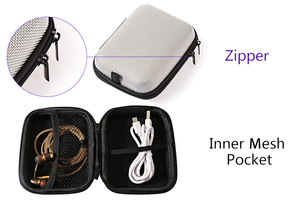 EVA Portable Earphones Accessory Zipper Box EVA Portable Earphones Accessory Zipper Box