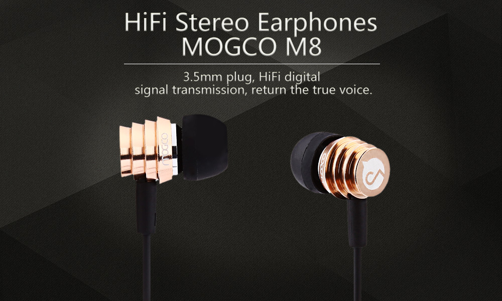 MOGCO M8 HiFi Wired Earphones Headphones