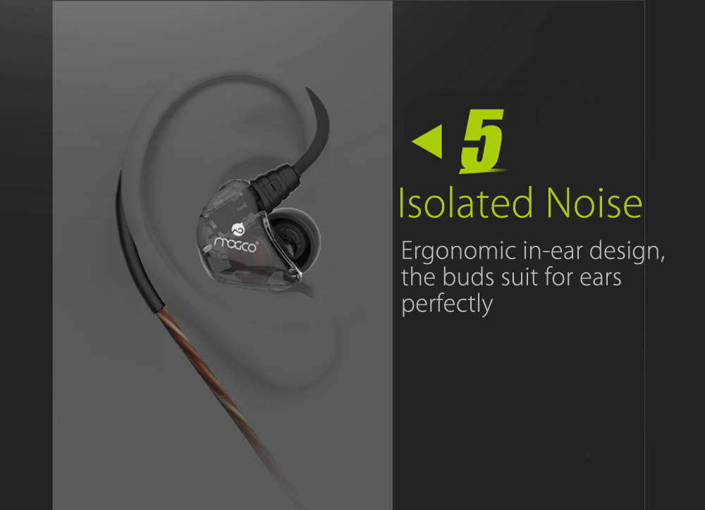 MOGCO M10 HiFi Wired Sport Earphones Headphones MOGCO M10 HiFi Wired Sport Earphones Headphones