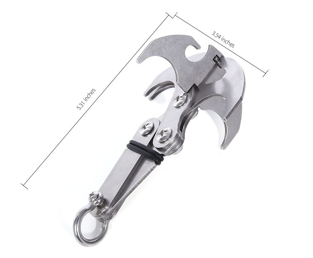 Outdoor Climbing Claw Survival Tool Grappling Gravity Hook with Magnet Carabiner Outdoor Climbing Claw Survival Tool Grappling Gravity Hook with Magnet Carabiner