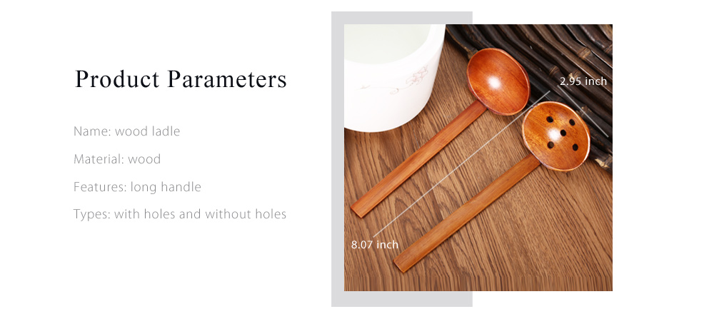 Wood Ladle Round Shape Soup Rice Spoon Wood Ladle Round Shape Soup Rice Spoon