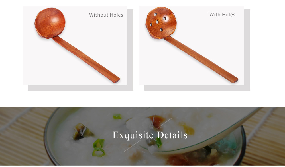 Wood Ladle Round Shape Soup Rice Spoon Wood Ladle Round Shape Soup Rice Spoon