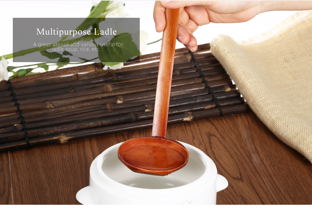 Wood Ladle Round Shape Soup Rice Spoon Wood Ladle Round Shape Soup Rice Spoon