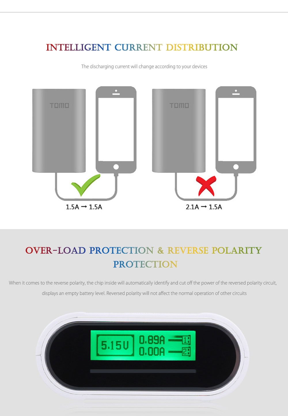 TOMO M3 DIY Smart Power Bank 3 x 18650 Li-ion Battery Charger