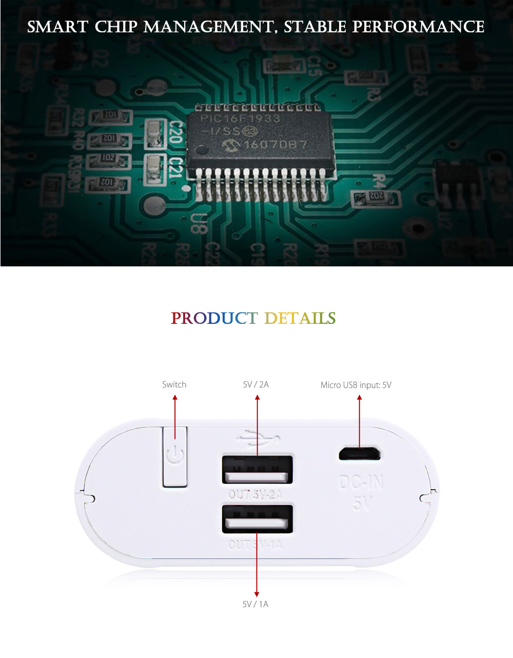 TOMO M3 DIY Smart Power Bank 3 x 18650 Li-ion Battery Charger