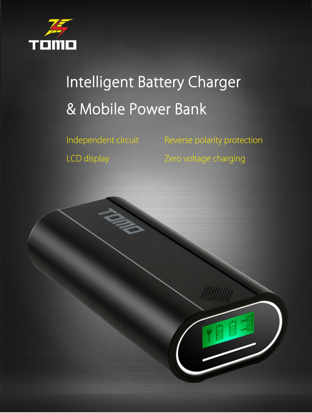 TOMO M2 DIY Smart Power Bank 2 x 18650 Li-ion Battery Charger