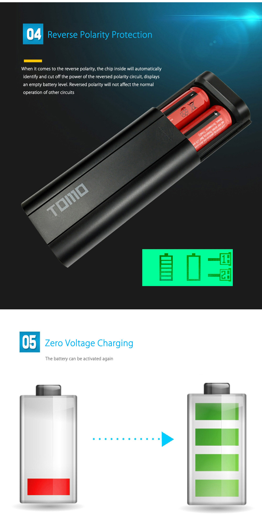 TOMO M2 DIY Smart Power Bank 2 x 18650 Li-ion Battery Charger
