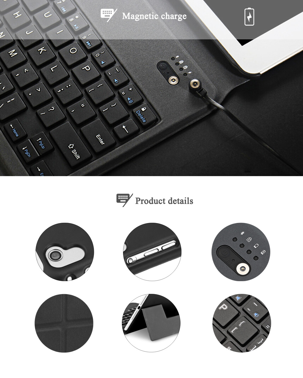 3 in 1 Universal Bluetooth Keyboard Tablet Protective Case with Stander for iPad Air 1 / Air 2 / iPad Pro 9.7 3 in 1 Universal Bluetooth Keyboard Tablet Protective Case with Stander for iPad Air 1 / Air 2 / iPad Pro 9.7