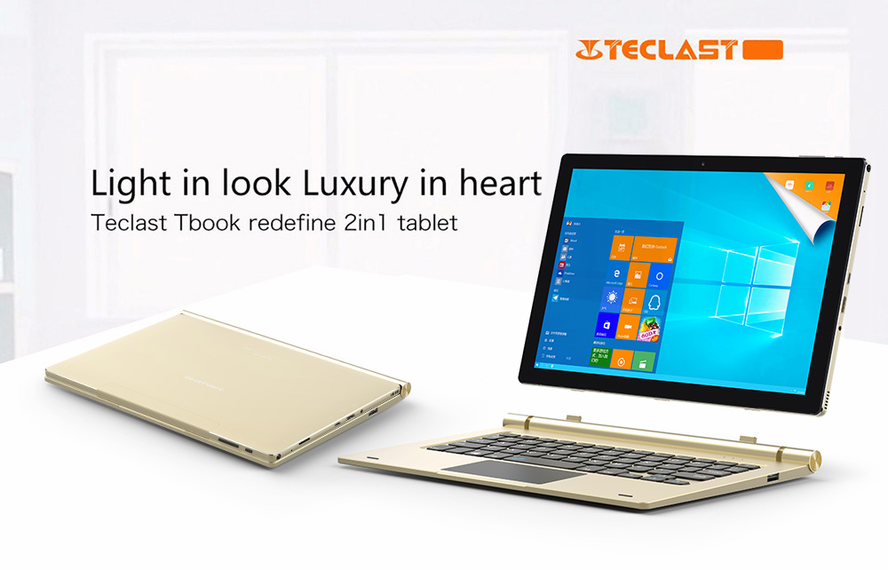 Teclast Tbook 10 S 2 in 1 Tablet PC 10.1 inch Windows 10 + Android 5.1 IPS Screen Intel Cherry Trail X5 Z8350 64bit Quad Core 1.44GHz 4GB RAM 64GB ROM Bluetooth 4.0