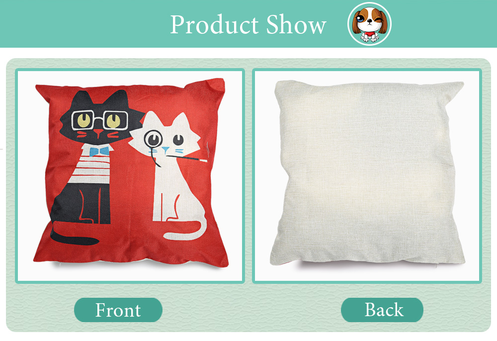 Cat Kitten Animal Cotton Pillow Cushion Cover Home Decor Cat Kitten Animal Cotton Pillow Cushion Cover Home Decor