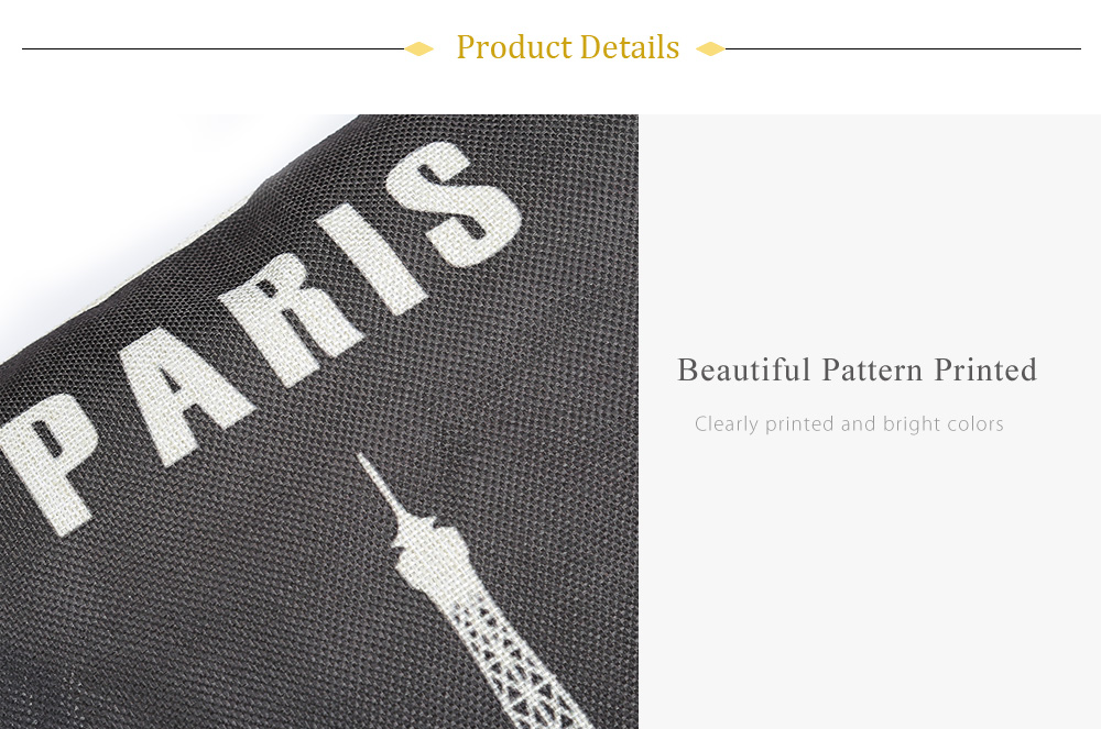Eiffel Tower Cotton Linen Pillow Cushion Cover Home Decor Eiffel Tower Cotton Linen Pillow Cushion Cover Home Decor