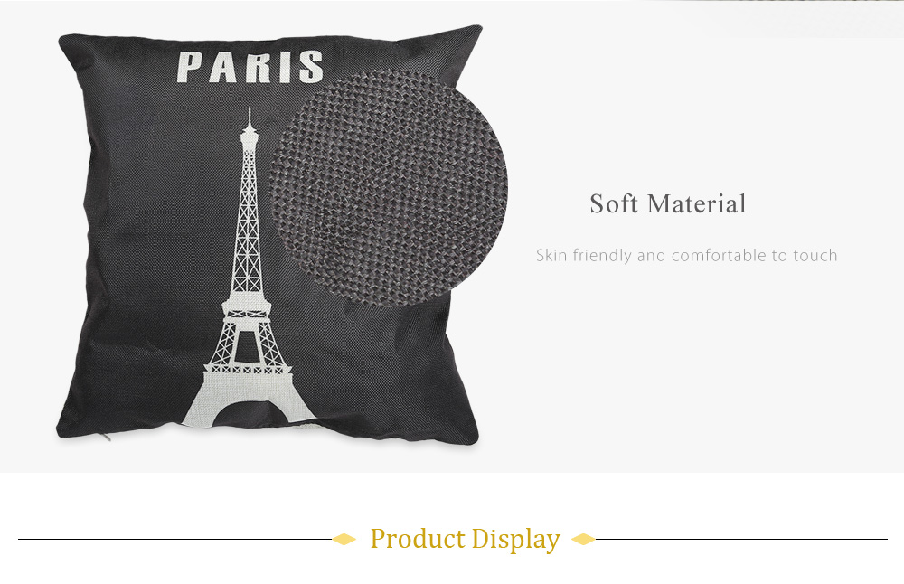Eiffel Tower Cotton Linen Pillow Cushion Cover Home Decor Eiffel Tower Cotton Linen Pillow Cushion Cover Home Decor