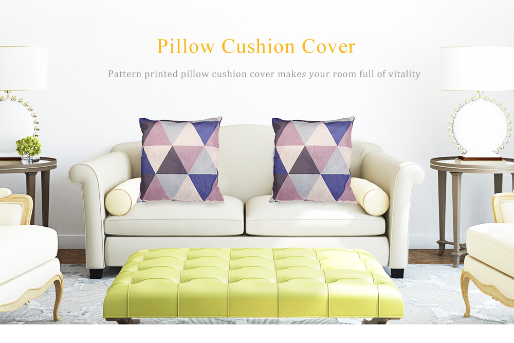 Geometric Triangle Cotton Linen Pillow Cushion Cover Geometric Triangle Cotton Linen Pillow Cushion Cover