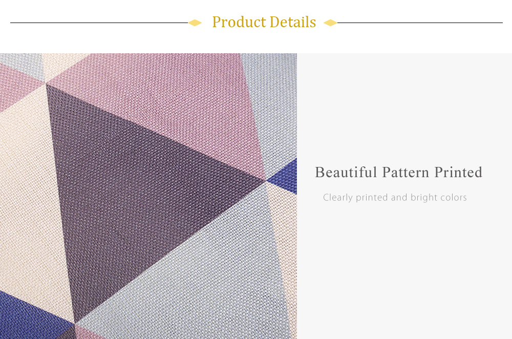 Geometric Triangle Cotton Linen Pillow Cushion Cover