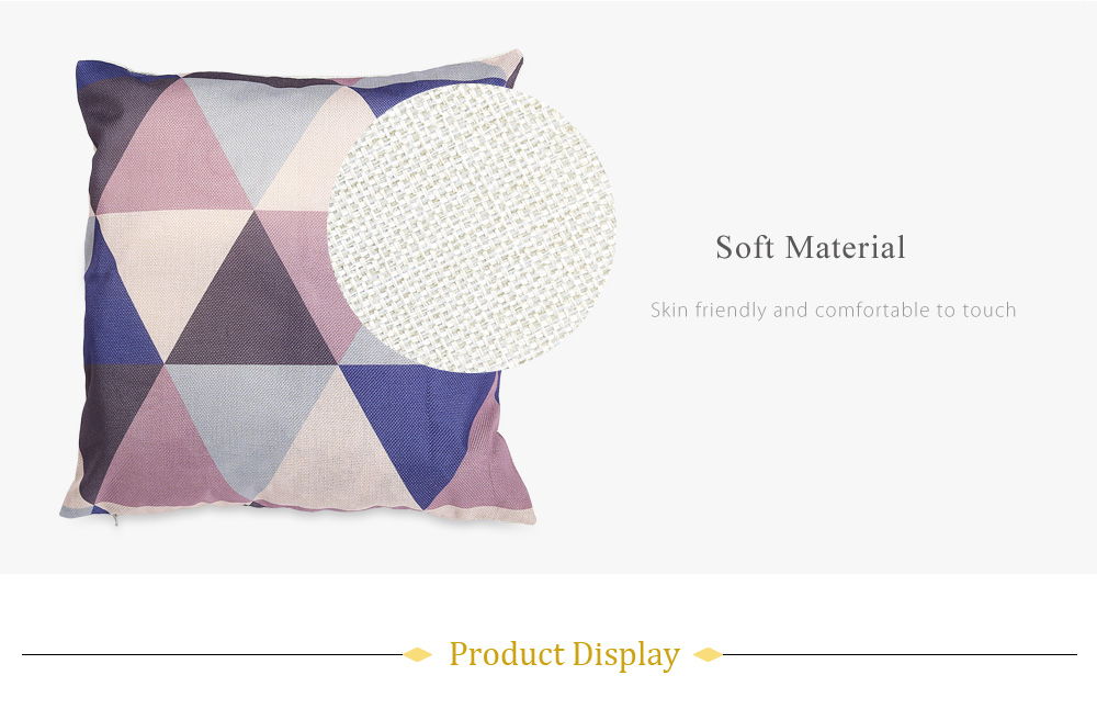 Geometric Triangle Cotton Linen Pillow Cushion Cover Geometric Triangle Cotton Linen Pillow Cushion Cover