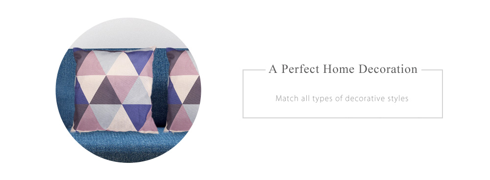 Geometric Triangle Cotton Linen Pillow Cushion Cover Geometric Triangle Cotton Linen Pillow Cushion Cover