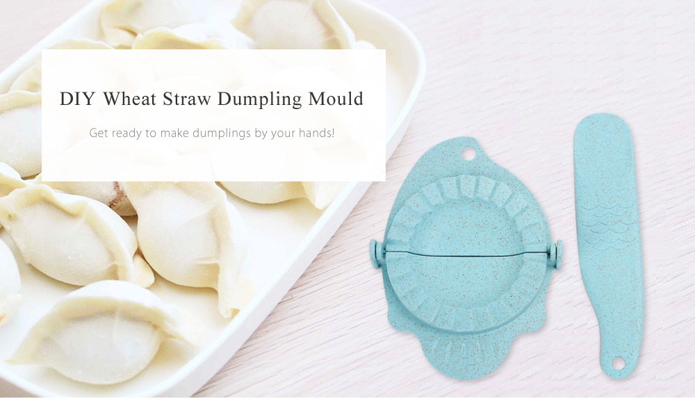 DIY Wheat Straw Dumpling Mold + Spoon Filling Pie Kitchen Accessory DIY Wheat Straw Dumpling Mold + Spoon Filling Pie Kitchen Accessory