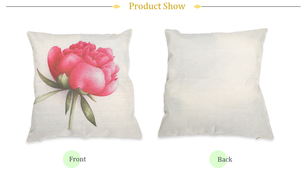 Rose Flower Pattern Cotton Linen Pillow Cushion Cover Home Decor Rose Flower Pattern Cotton Linen Pillow Cushion Cover Home Decor