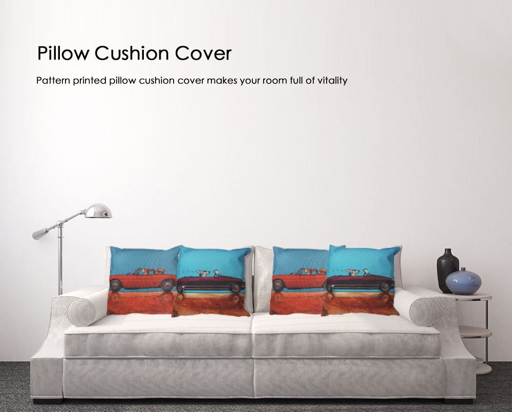 Cartoon Dog Cotton Linen Pillow Cushion Cover Home Decor Cartoon Dog Cotton Linen Pillow Cushion Cover Home Decor
