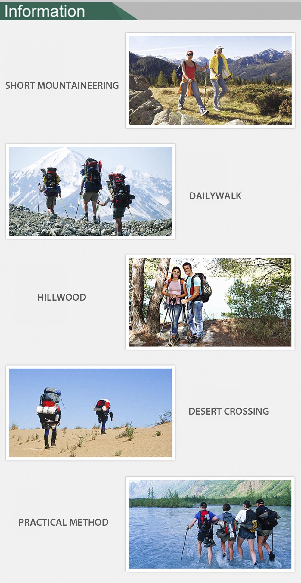 HighTrek HT502 3 Joint Ultralight Carbon Fiber Bent Handle Hiking Pole HighTrek HT502 3 Joint Ultralight Carbon Fiber Bent Handle Hiking Pole