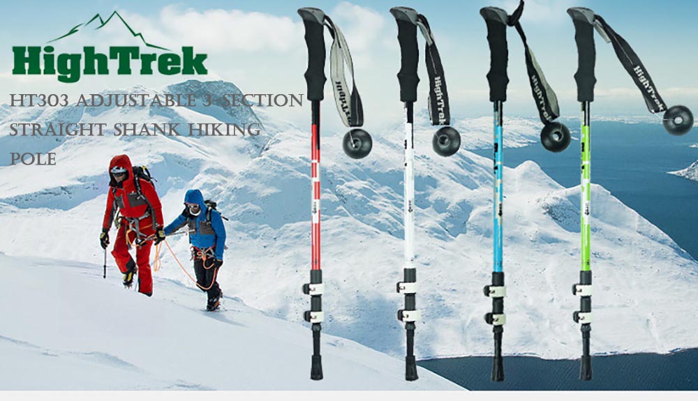HighTrek HT303 3 Joint Straight Shank External Lock Buckle Hiking Pole HighTrek HT303 3 Joint Straight Shank External Lock Buckle Hiking Pole
